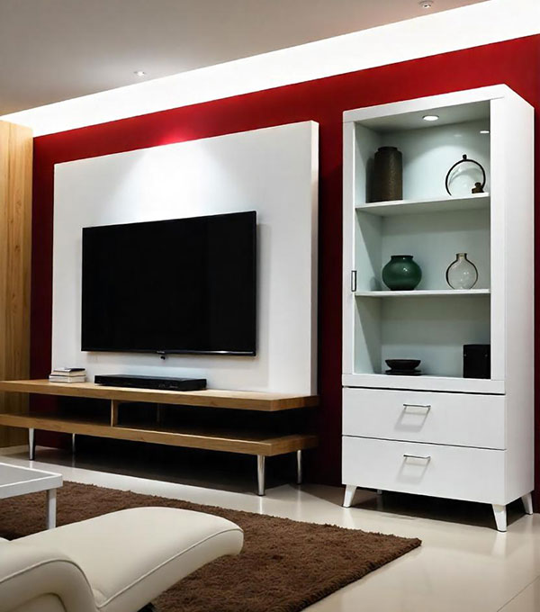 Modern Minimalist LCD TV Wall Unit