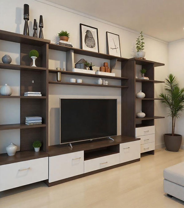 Modern TV Unit with Sofa