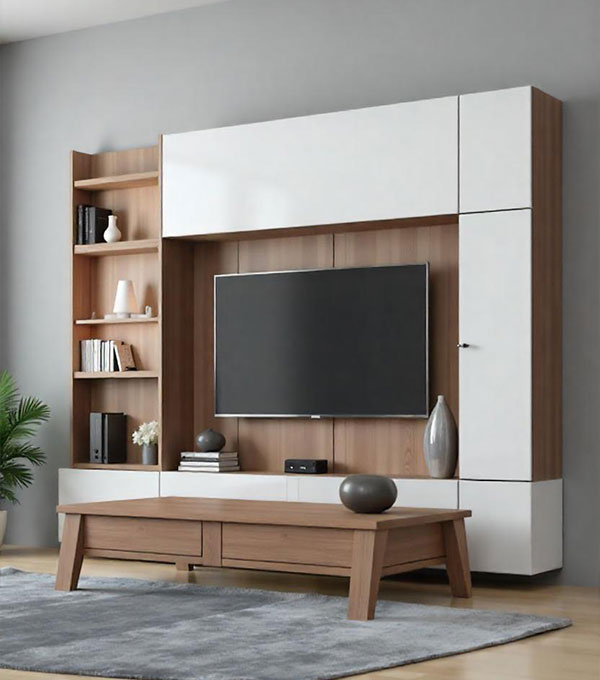 Modern TV Wall Decoration with Cabinet
