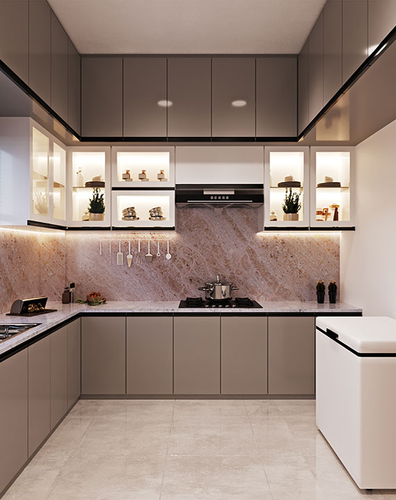 L-Shaped Modular Kitchen Design Ideas in 2025