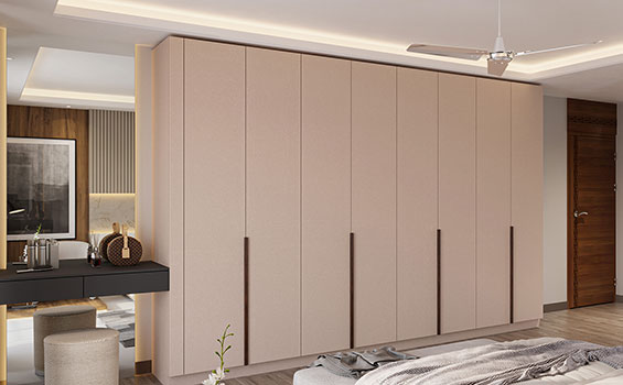 White 8 Door Modern Swing Wardrobe Design