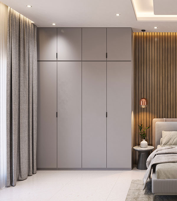 White 8 Door Modern Swing Wardrobe Design