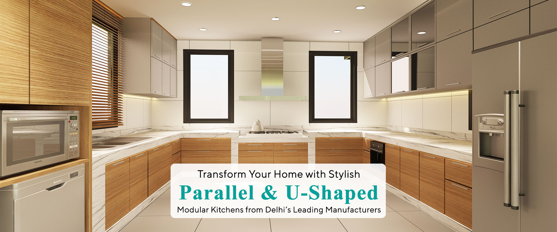 Transform Your Home with Stylish Parallel & U-Shaped Modular Kitchens from Delhi’s Leading Manufacturers