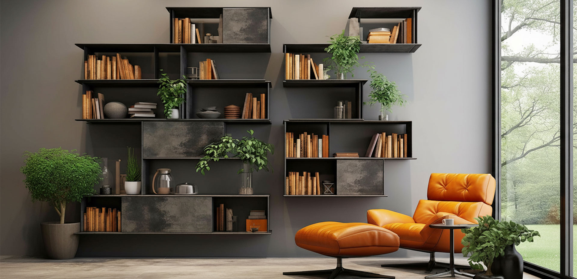 Living Room Modern Minimalist Wall Mount Book Rack Shelf