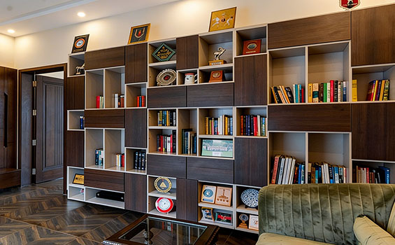 Stylish Multi-Tier Storage Shelving for Modern Bookshelf