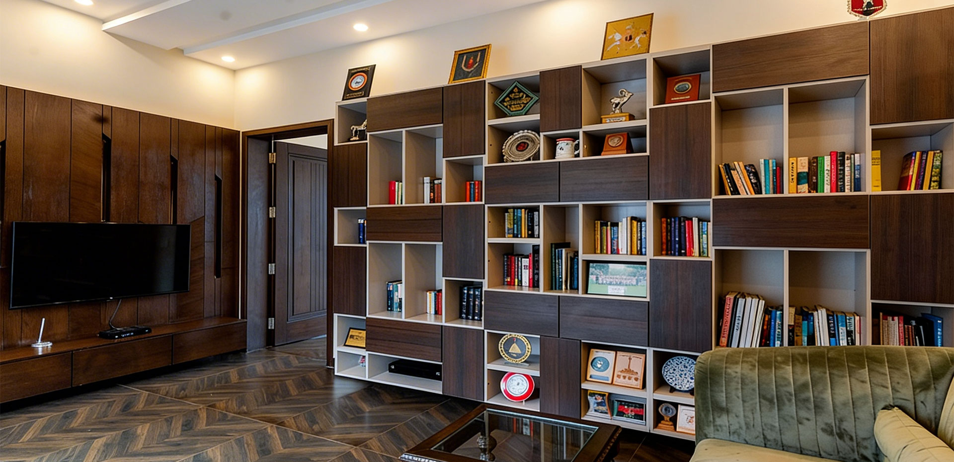 Stylish Multi-Tier Storage Shelving for Modern Bookshelf