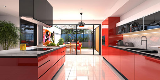 High Quality Parallel Kitchen Design With Smart Modern Storage