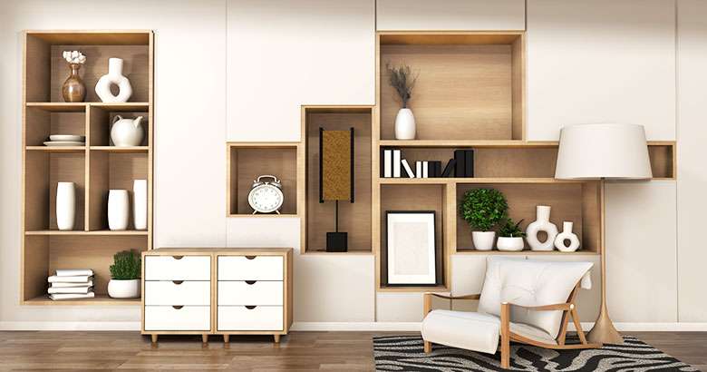 Modern Wardrobe Design with Multi Storage Cabinets and Open Shelves