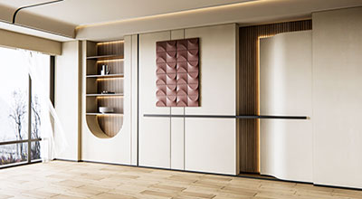 L Shaped Full Height Wardrobe with Stylish Shoe Cabinet and Integrated Dresser