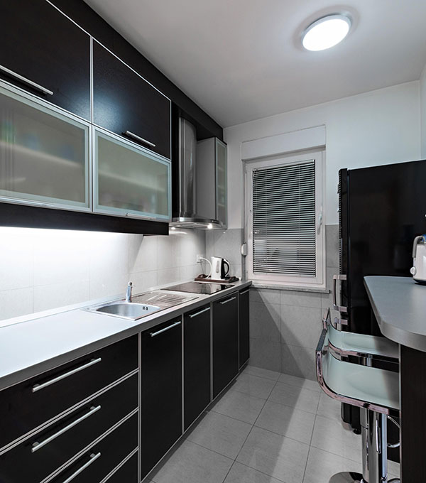 Contemporary In Line Modular Kitchen Design