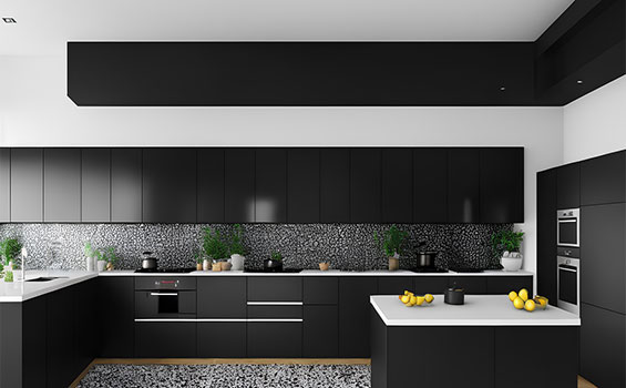 Stylish G Shaped Kitchen Cabinets With Storage
