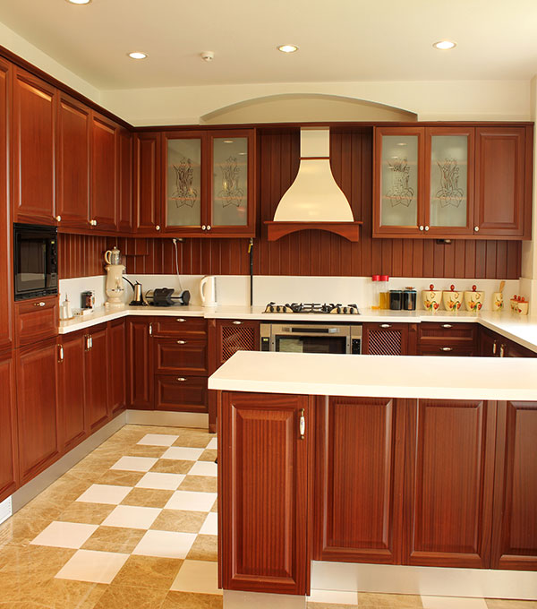 Stylish G Shaped Kitchen Cabinets With Storage