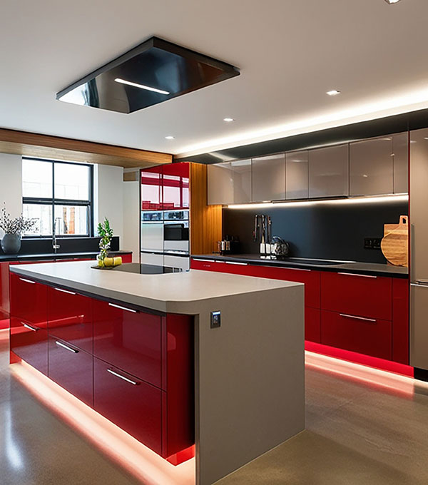 Designer German Modular Kitchen Interior With Premium Finish