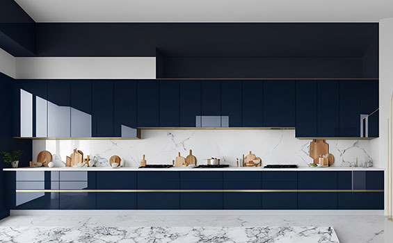 Royal Touch In Line Modular Kitchen Design For Modern Homes
