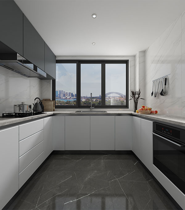 Contemporary U Shaped Modular Kitchen Cabinets With Sleek Design