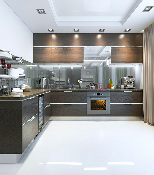 Best L Shaped Modular Kitchen Design With Stylish Storage Cabinets